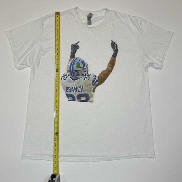 Brian Branch Detroit Lions White Gildan T-Shirt Men’s XL NFL Fan Tee - Picture 9 of 11
